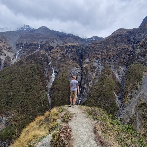 Wouter van Kemenade auf einem Berggipfel in Nepal