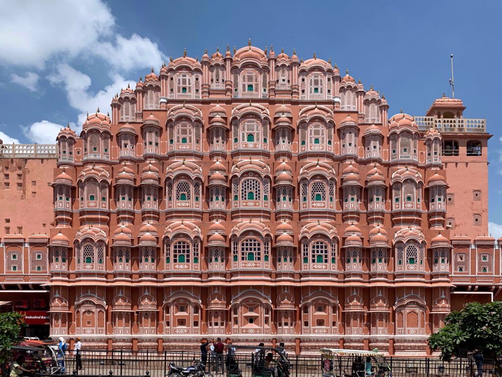 East facade Hawa Mahal Jaipur from ground level 28July 202229 img 01