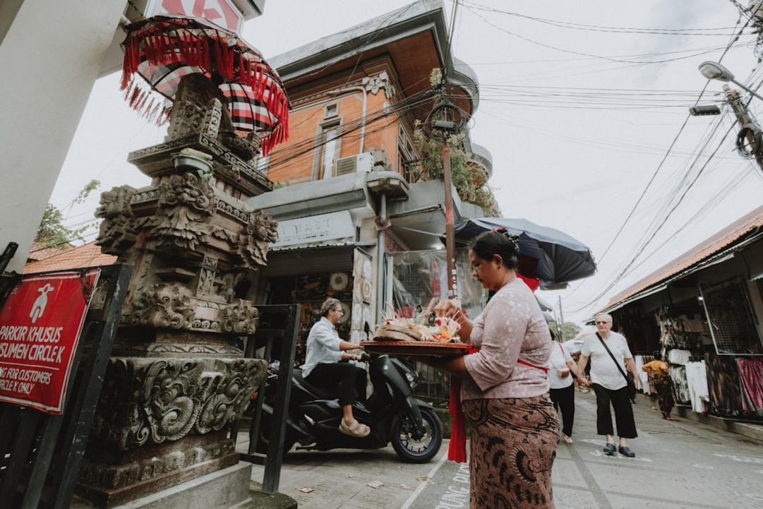Currency exchange booth in Indonesia