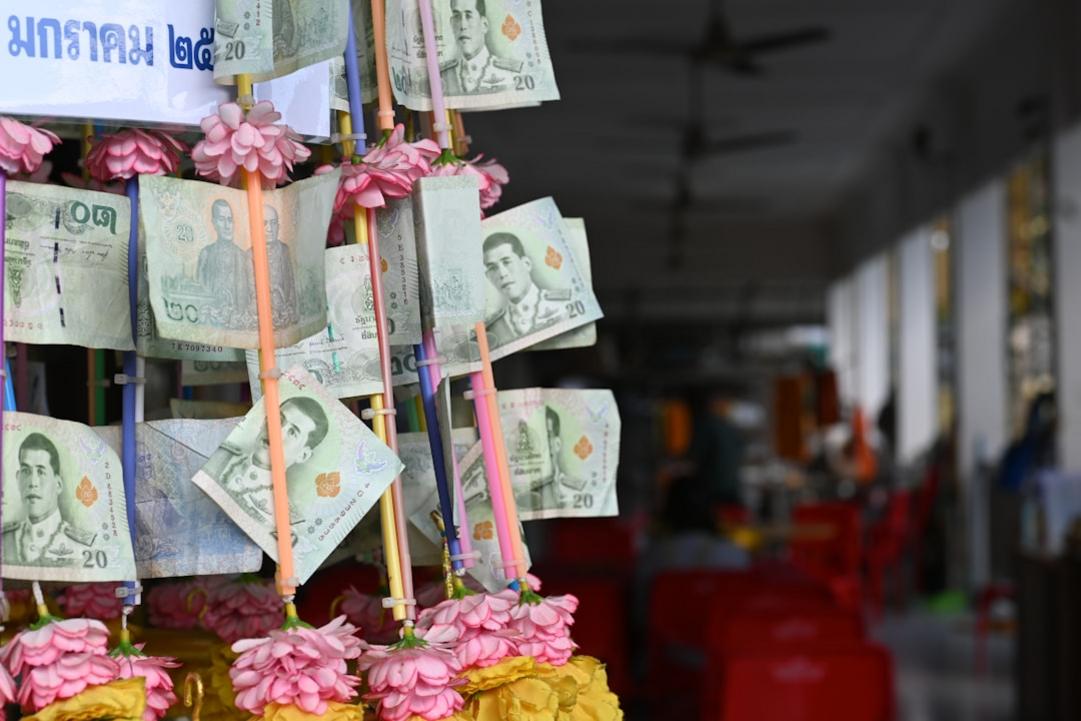 Currency exchange booth in Thailand