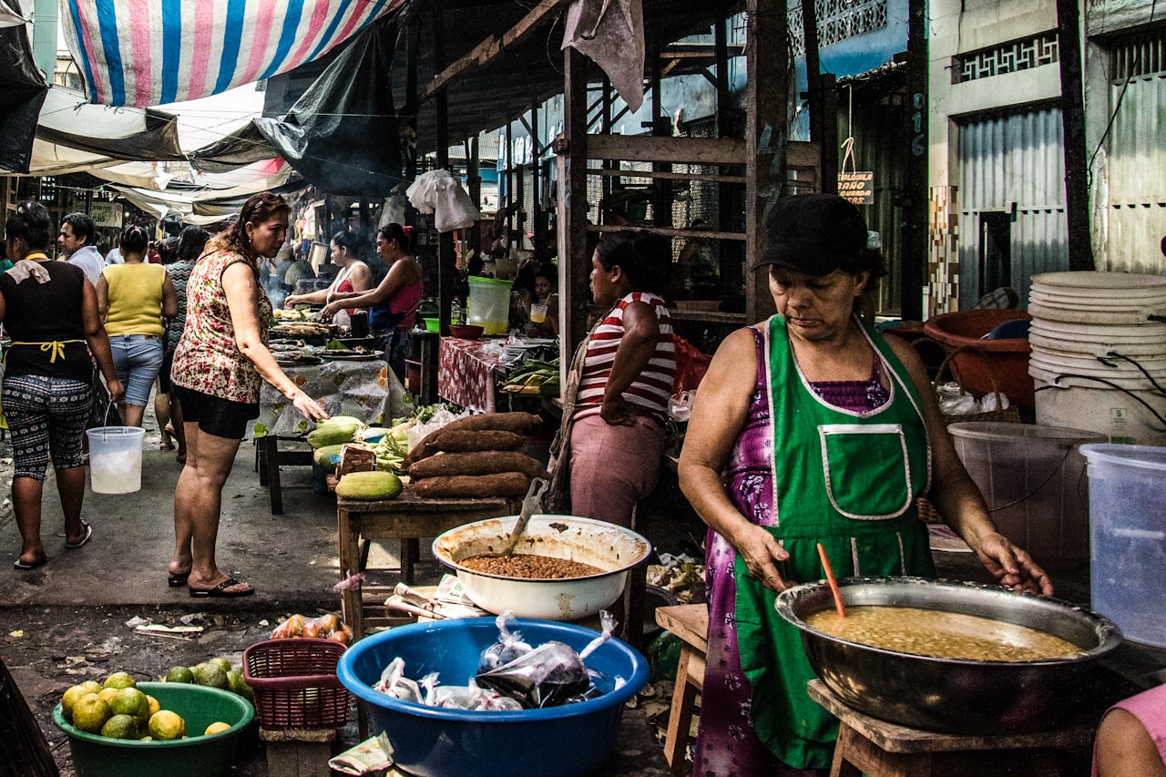 Street Food Local Market Food Stalls Peru