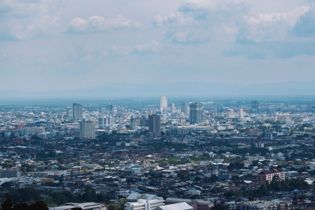 May 2025 Hat Yai City Skyline view from Khao Kho Hong viewpoint